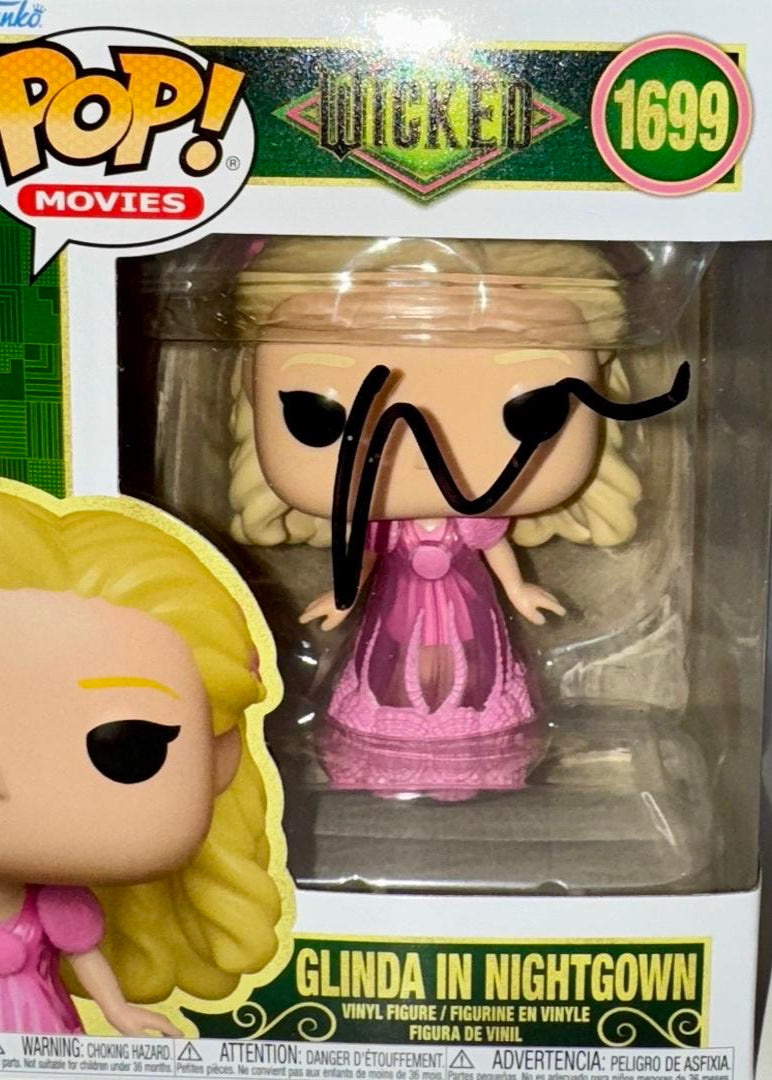 Ariana Grande Signed Funko Pop #1699 Glinda / Wicked (Black Ink) - Beckett COA